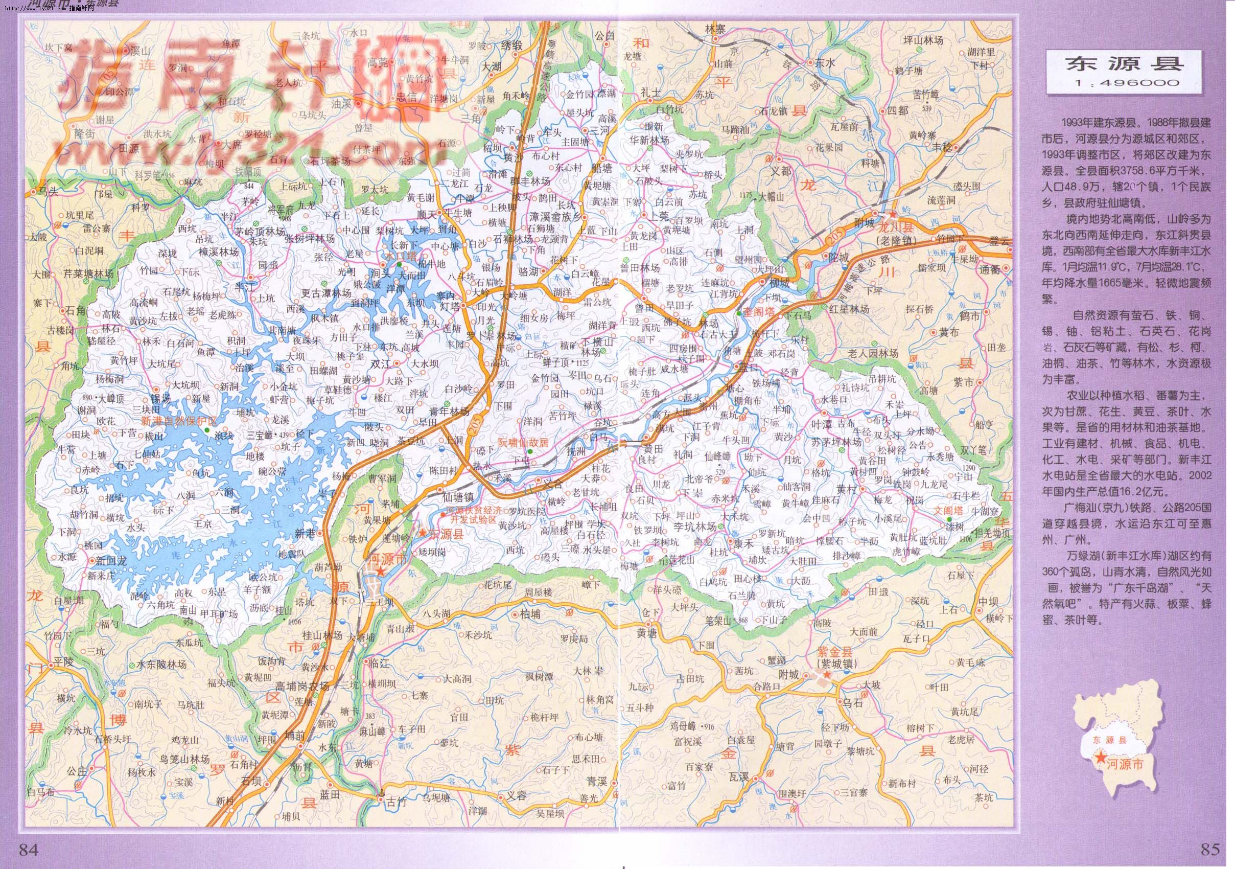 广东省河源市东源县地图图片