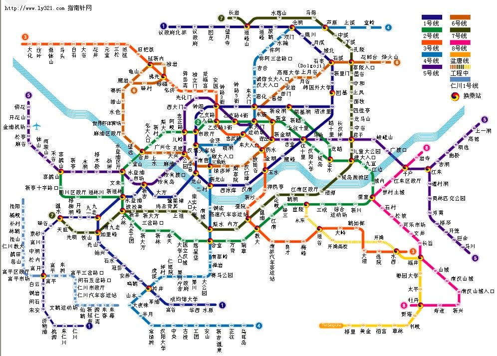首尔地铁交通线路地图