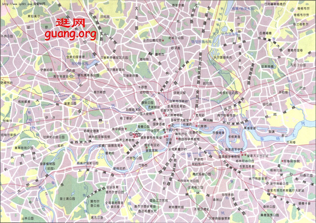 伦敦市区地图_欧洲旅游景点地图查询