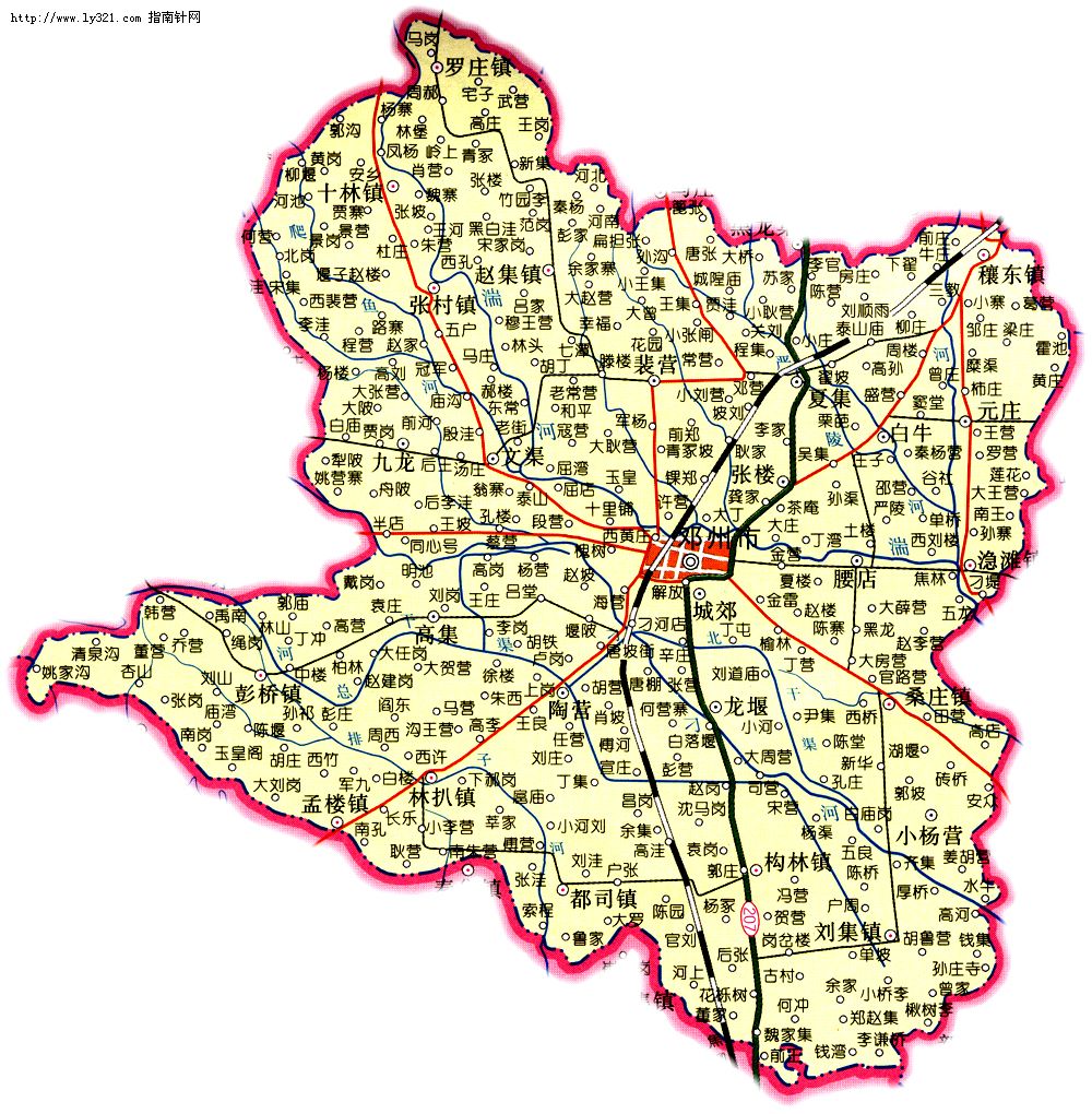 河南南阳邓州市地图