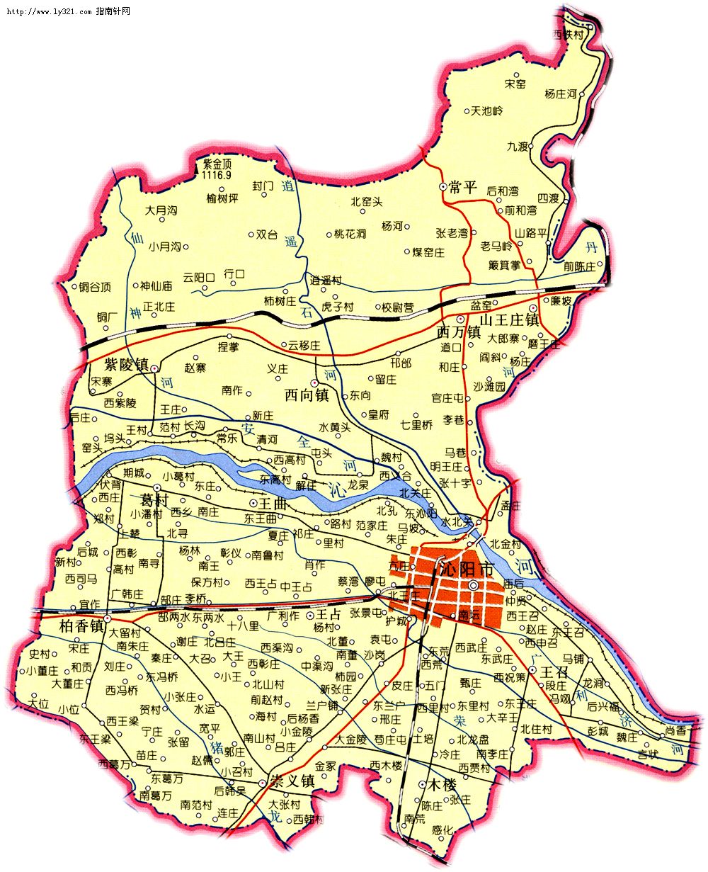 河南沁阳市地图