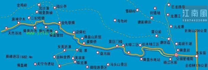 湖南永州舜皇山旅游地图_永州市旅游景点地图