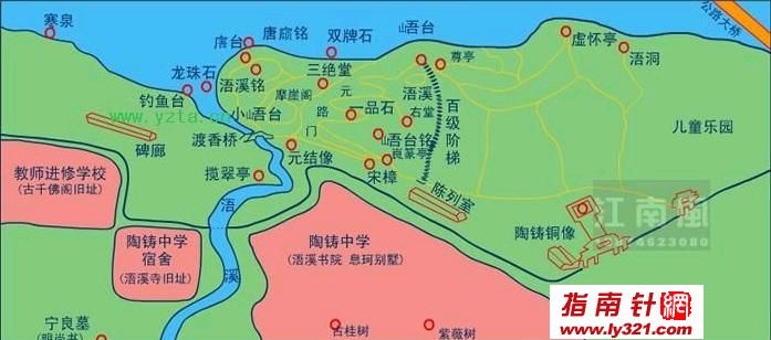 湖南永州浯溪碑林导游图_永州市旅游景点地图