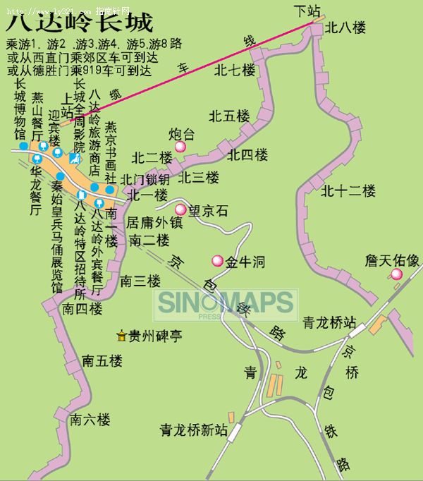 八达岭长城地图_北京旅游景点地图查询