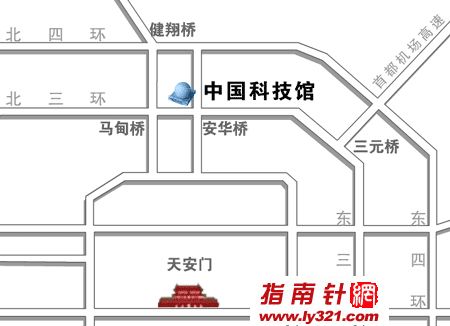 中国科技馆地理位置图_北京旅游景点地图查询