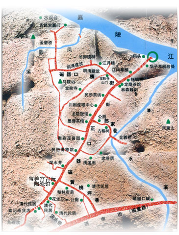 重庆瓷器口旅游地图_重庆旅游景点地图查询