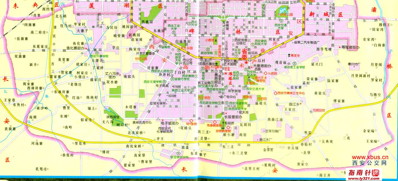 我想看一下西安市内地图是全市内地图图片
