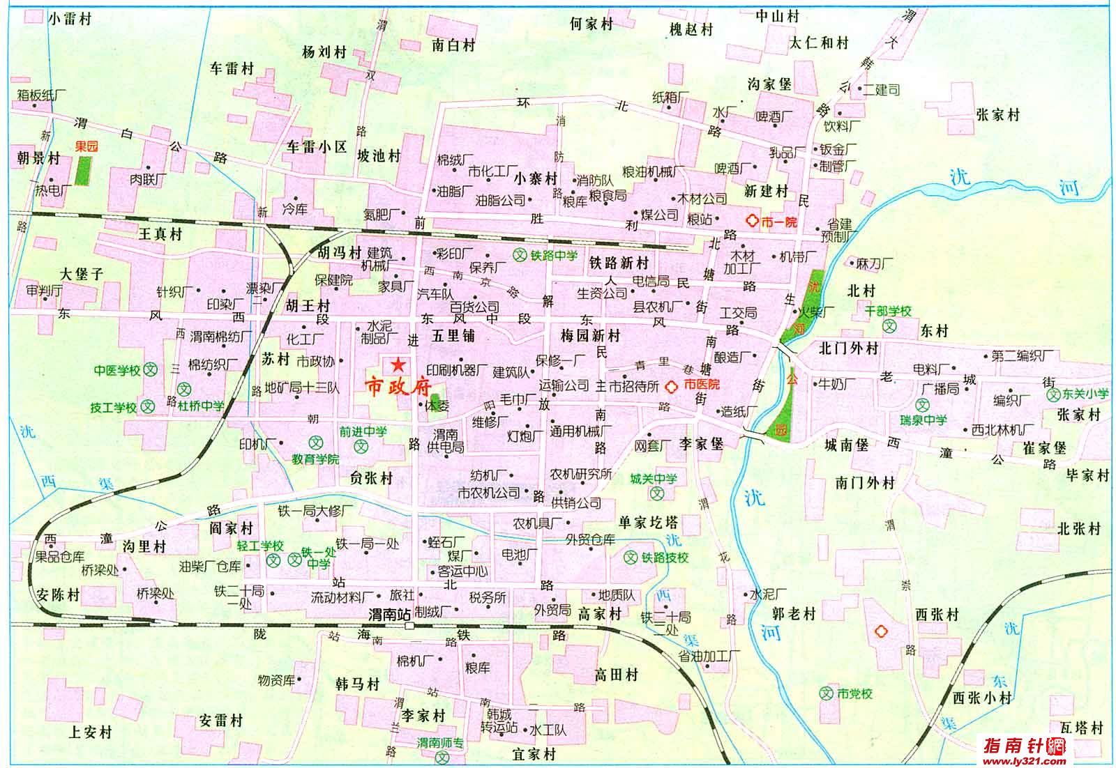 陕西渭南市交通地图_陕西其他旅游景点地图查