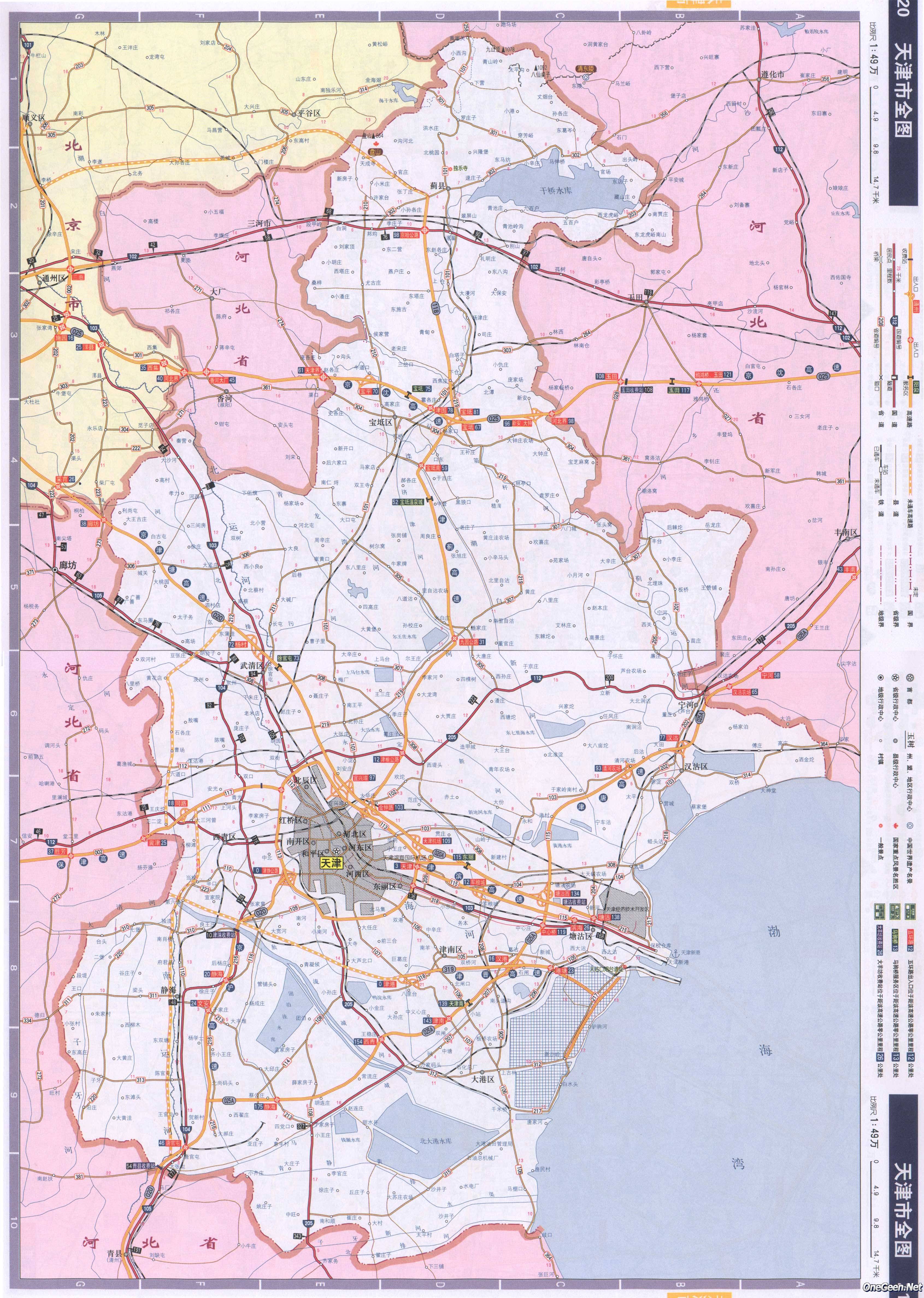 天津交通地图全图