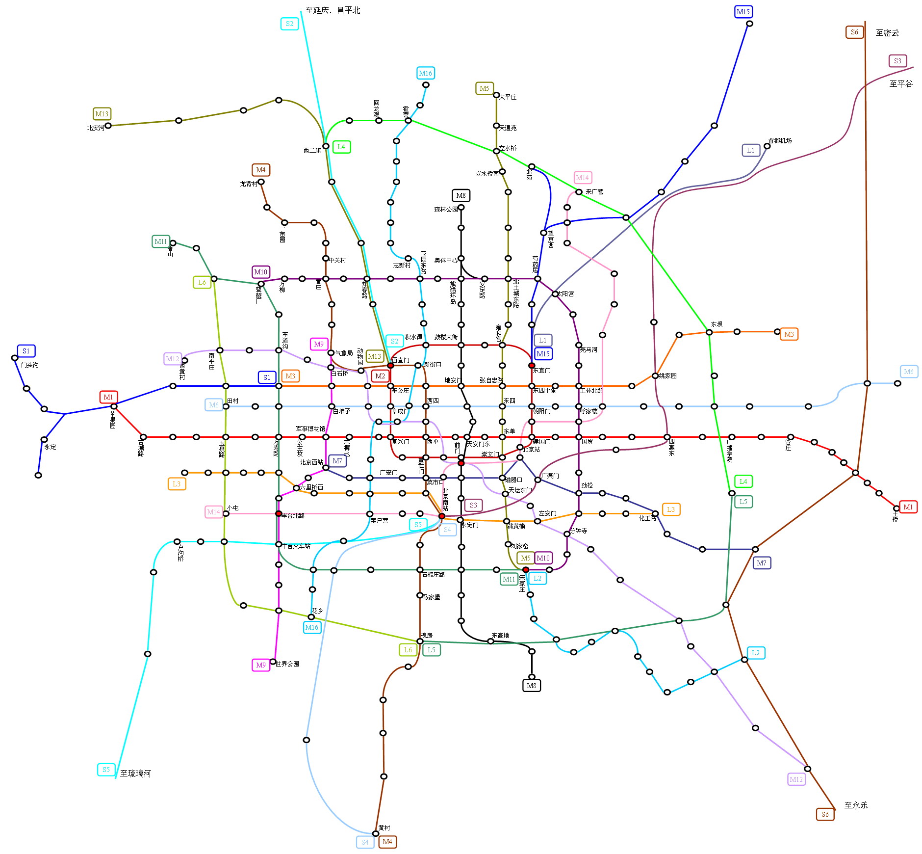 北京地铁_北京地铁线路图