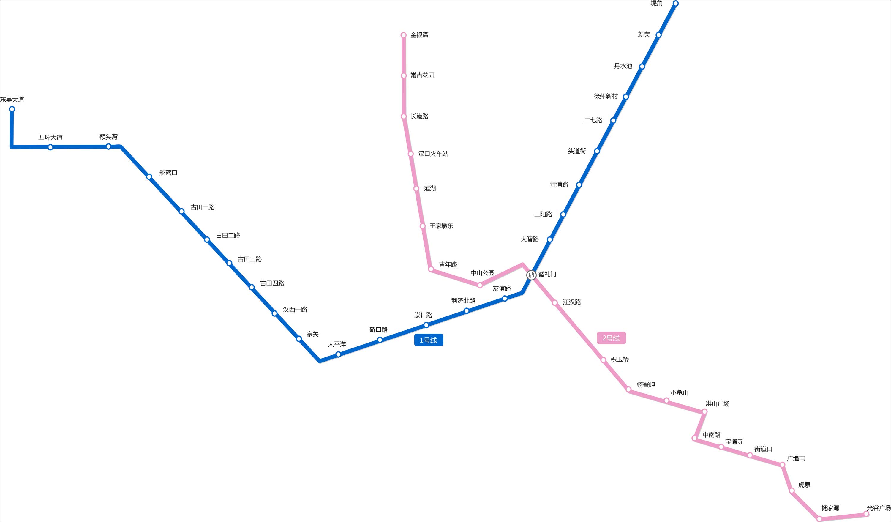 武汉地铁线路图(高清)