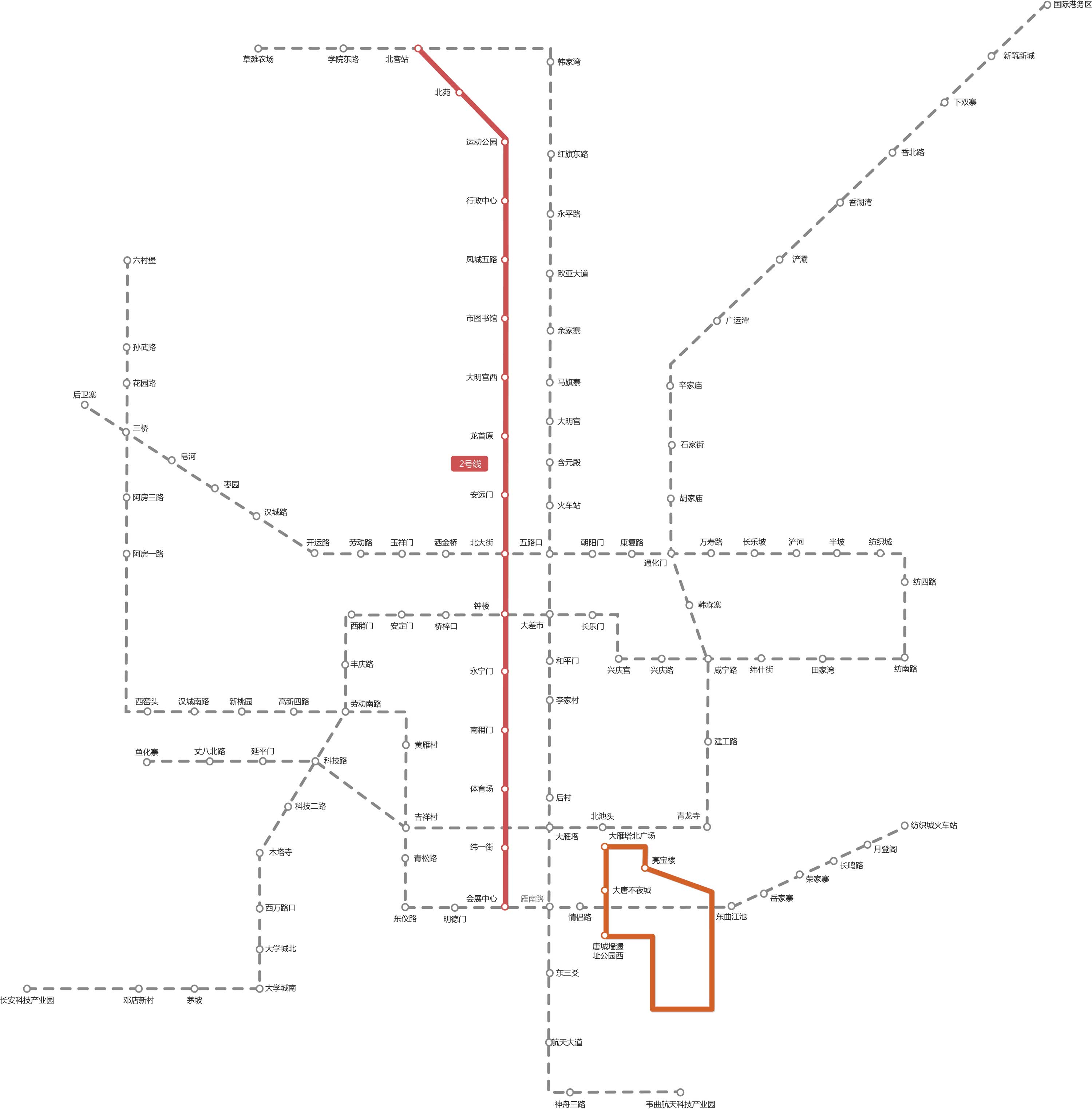 西安地铁线路图(高清)