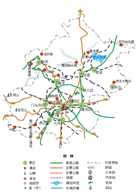 北京旅游简图_北京地图查询