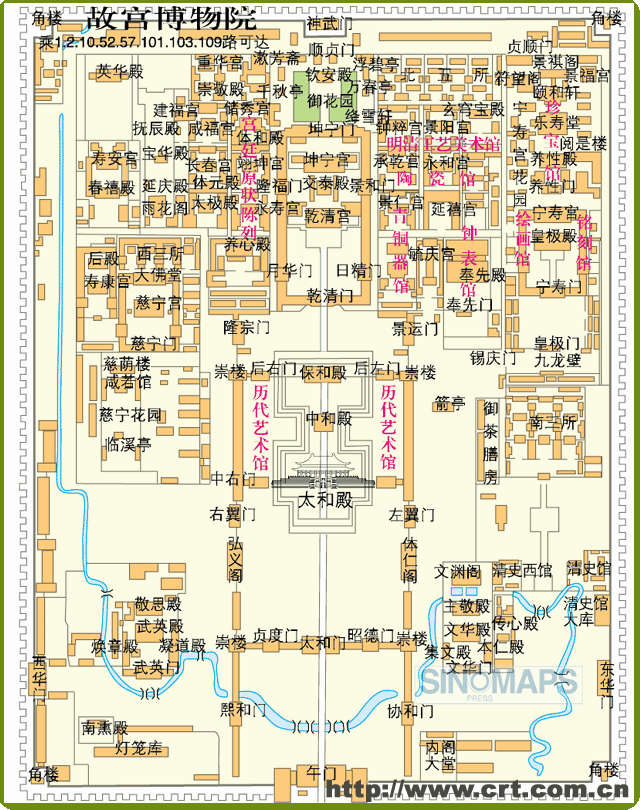 故宫博物馆导游图_北京旅游地图库_地图窝