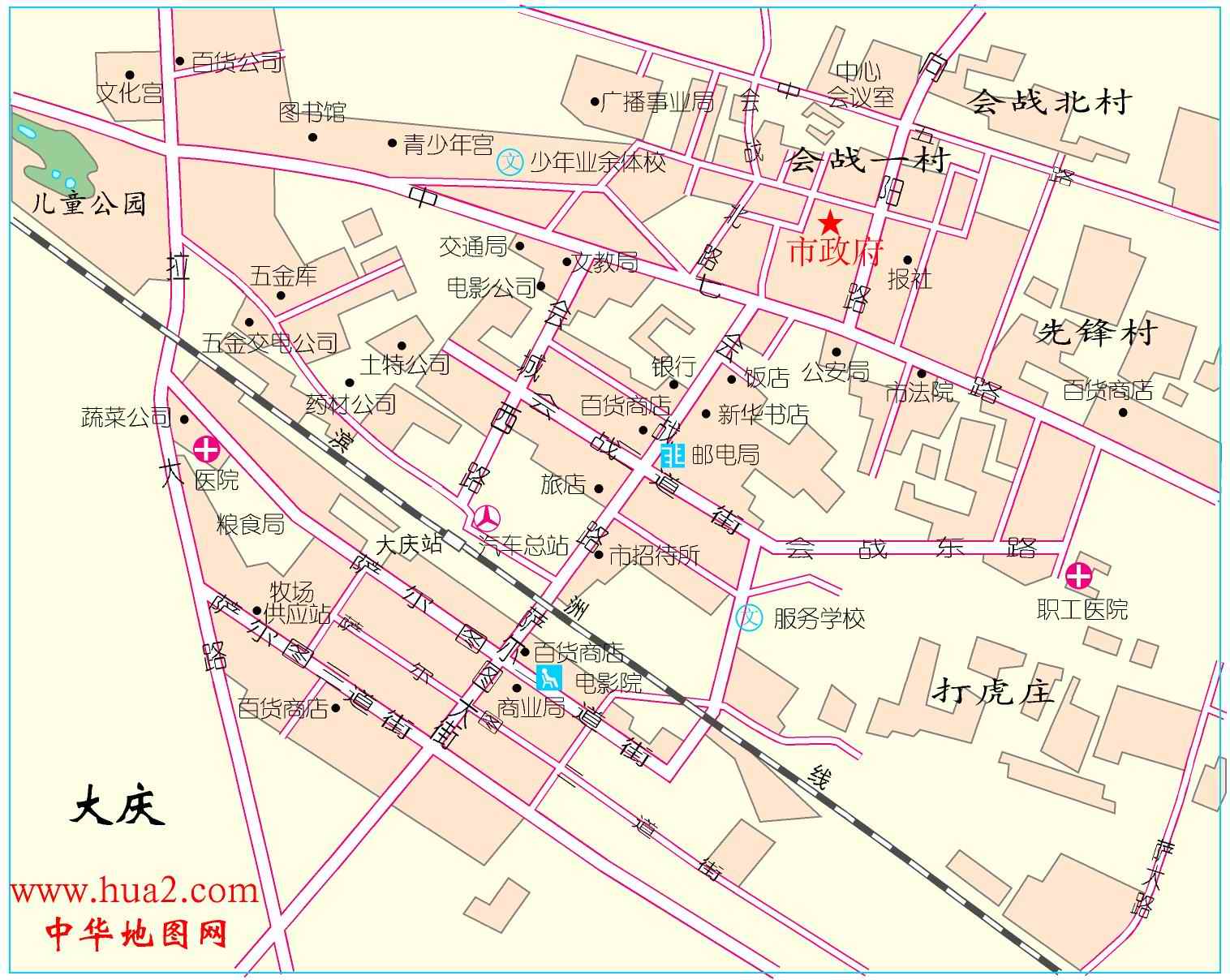 大庆市区地图_大庆地图库图片