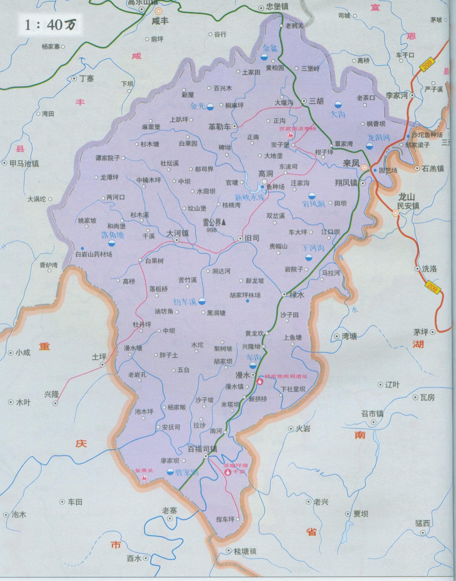 神农架旅游地图图片