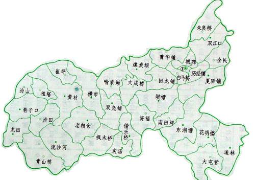 湖南行政地图