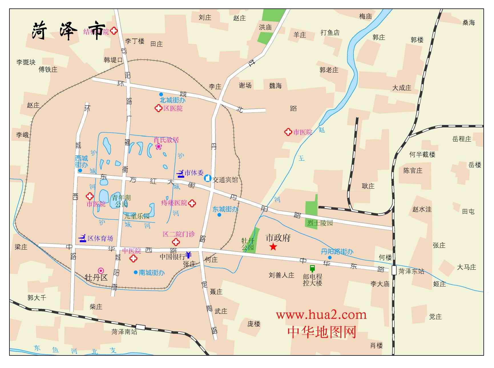 菏泽市市区地图图片