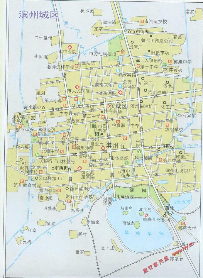 滨州市城区地图_滨州地图库图片