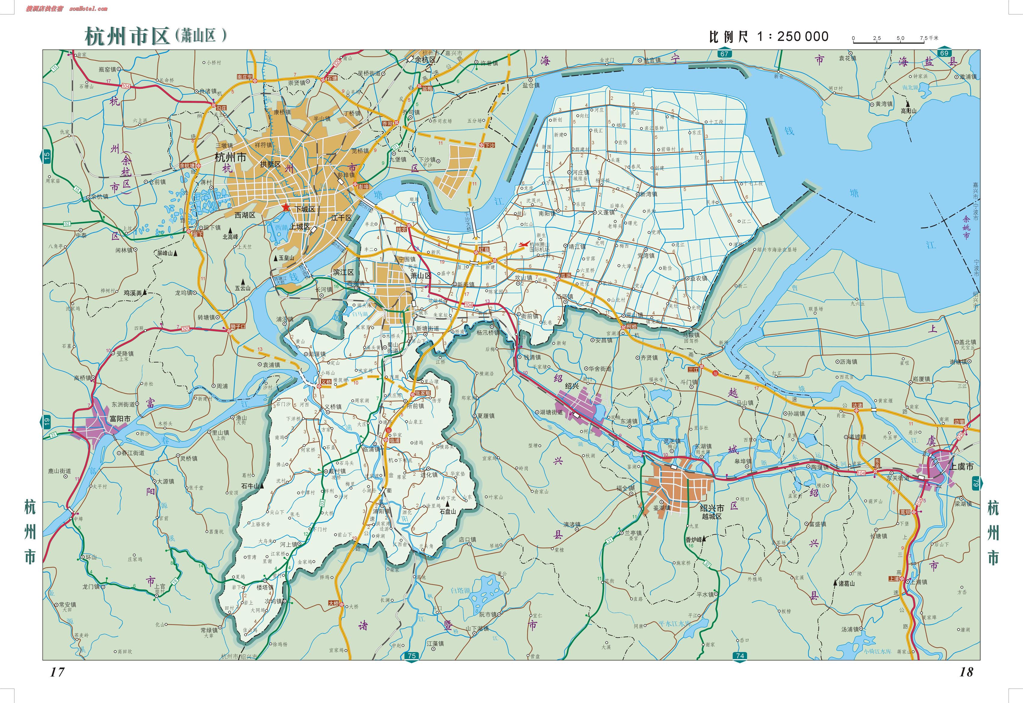 杭州市萧山区地图_萧山区地图