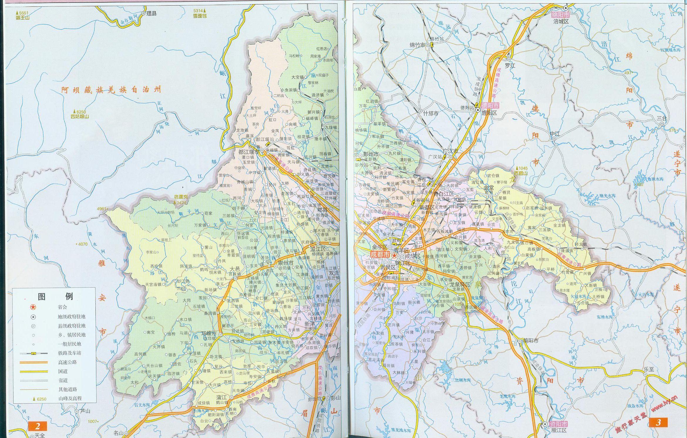成都行政区划地图图片