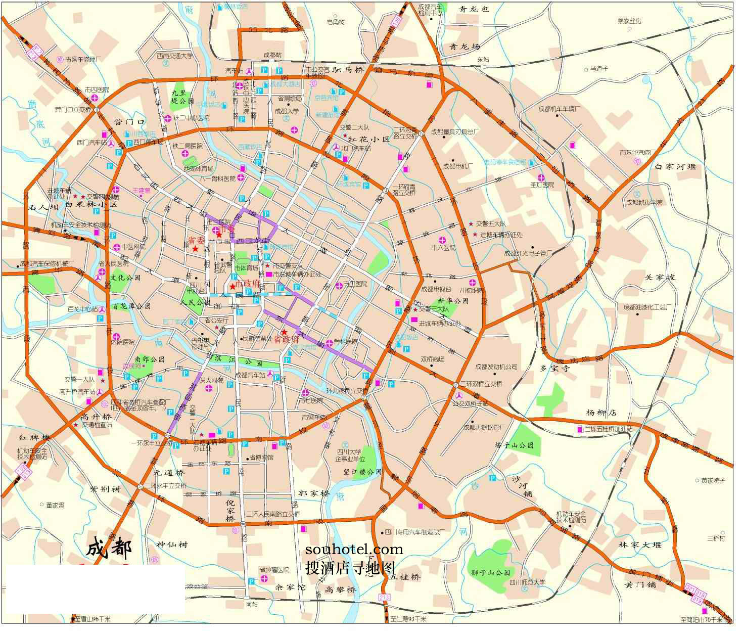 四川成都市区地图_成都市区地图高清版图片