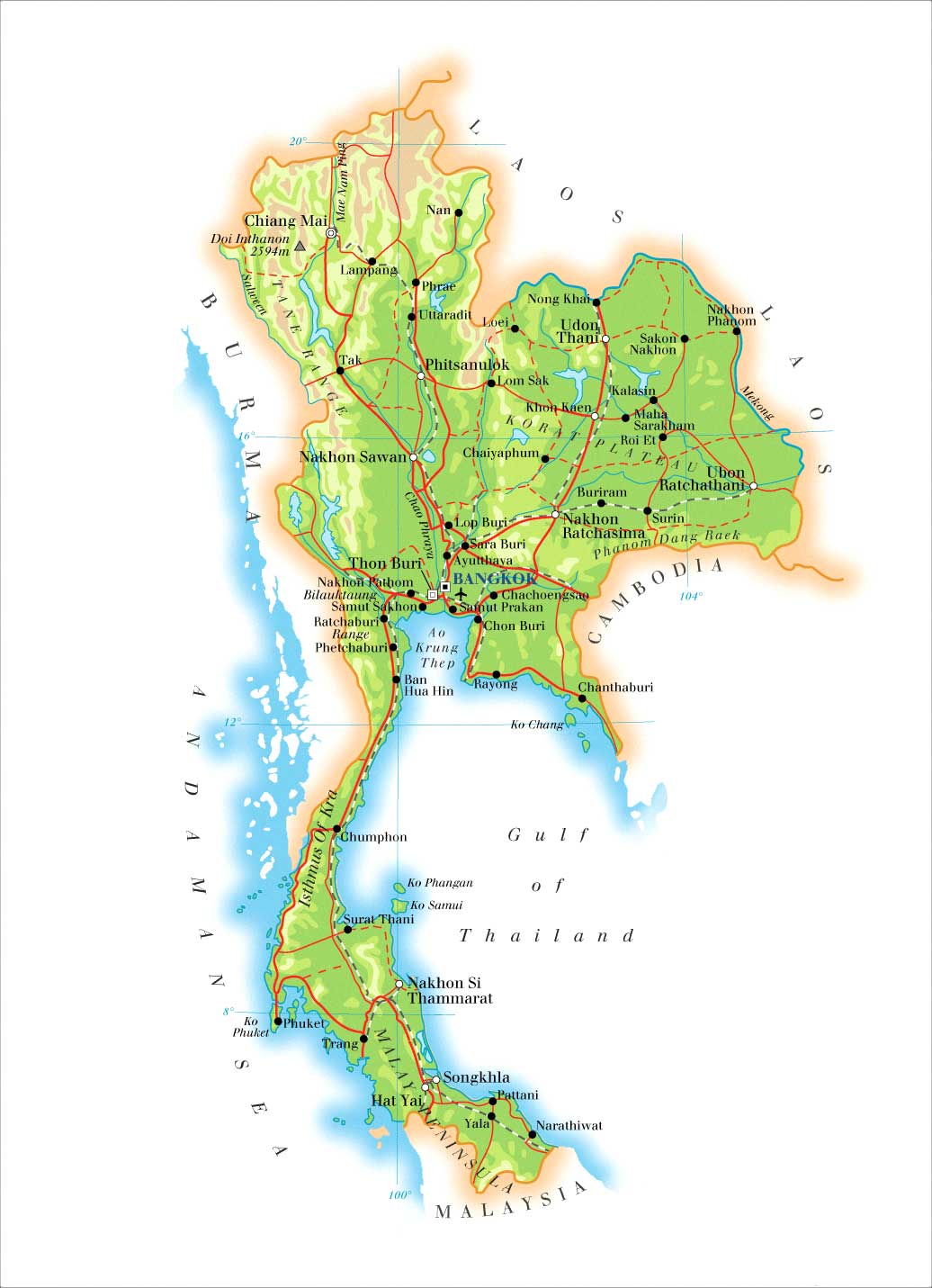 曼谷地图中文版高清晰