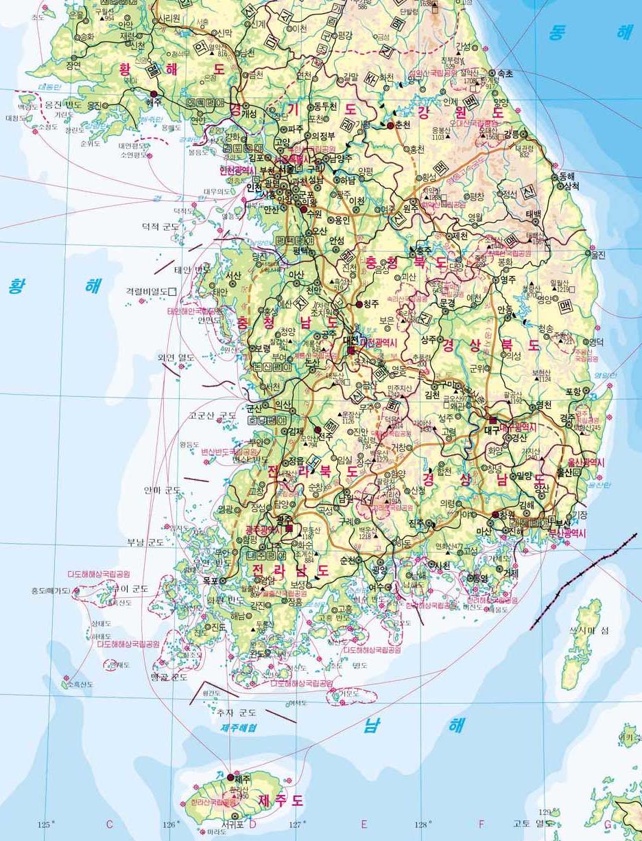 朝鲜地图韩语版图片
