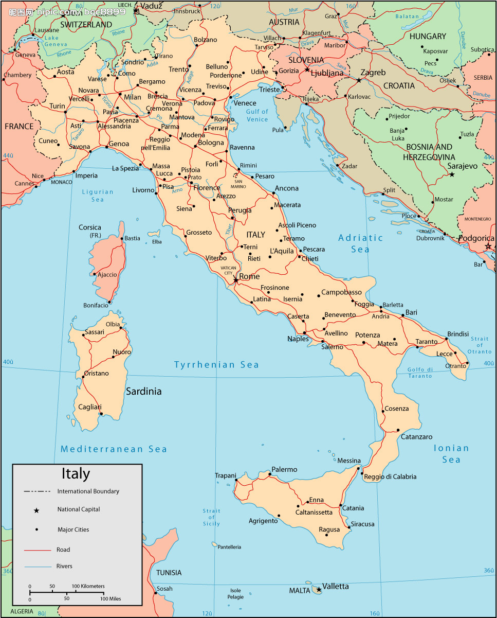 14世纪的意大利地图