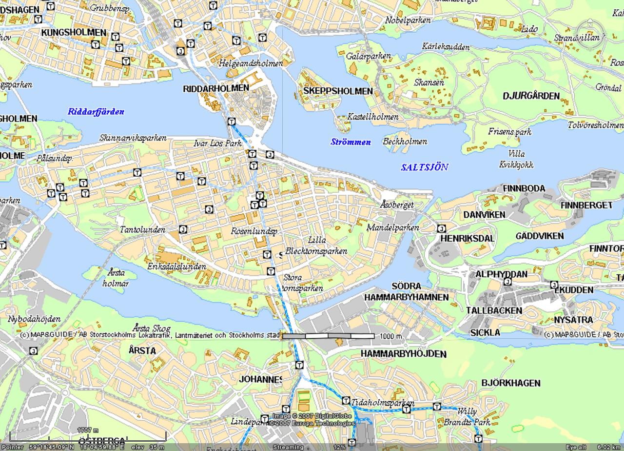 瑞典斯德哥尔摩地图英文版_瑞典地图库