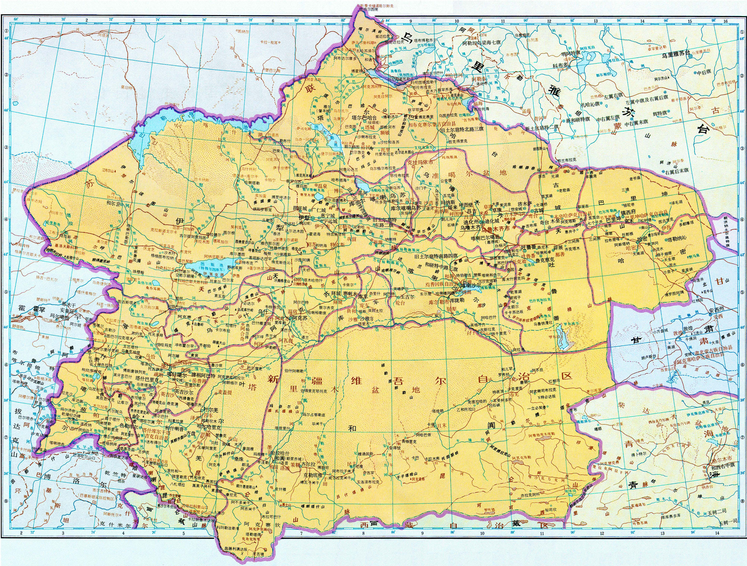 历史地图:新疆(清)_中国历史地图查询