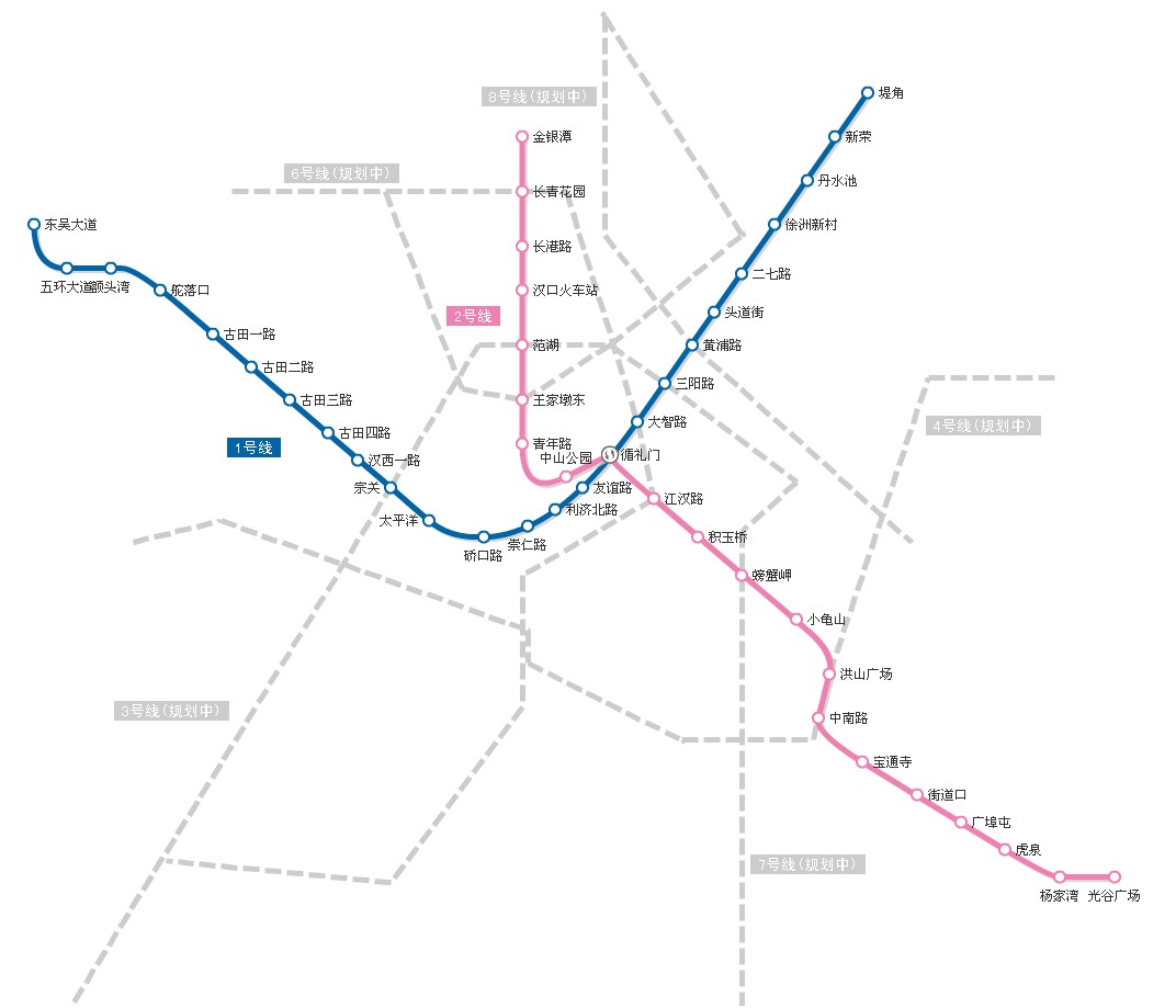 武汉地铁线路图2017高清