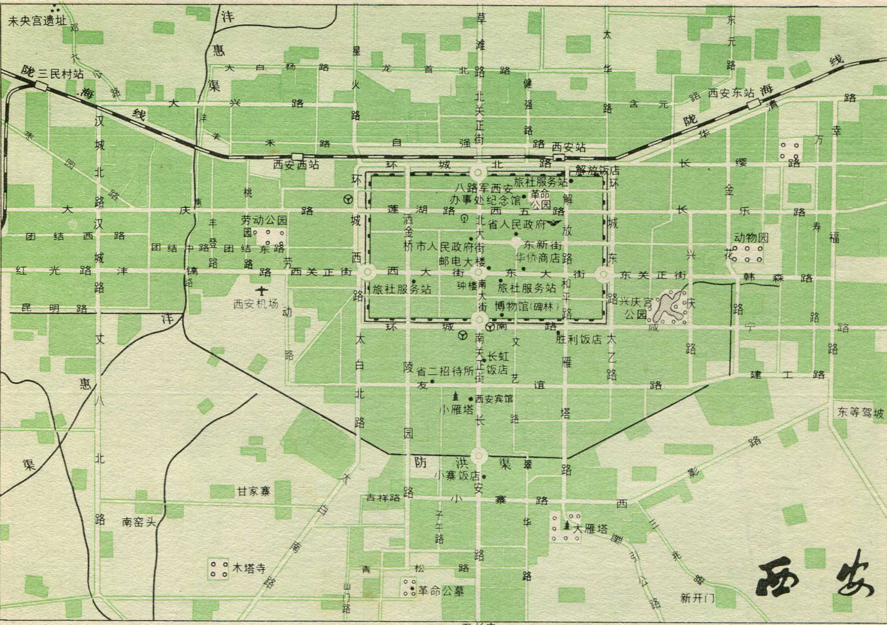 西安市铁路线路图