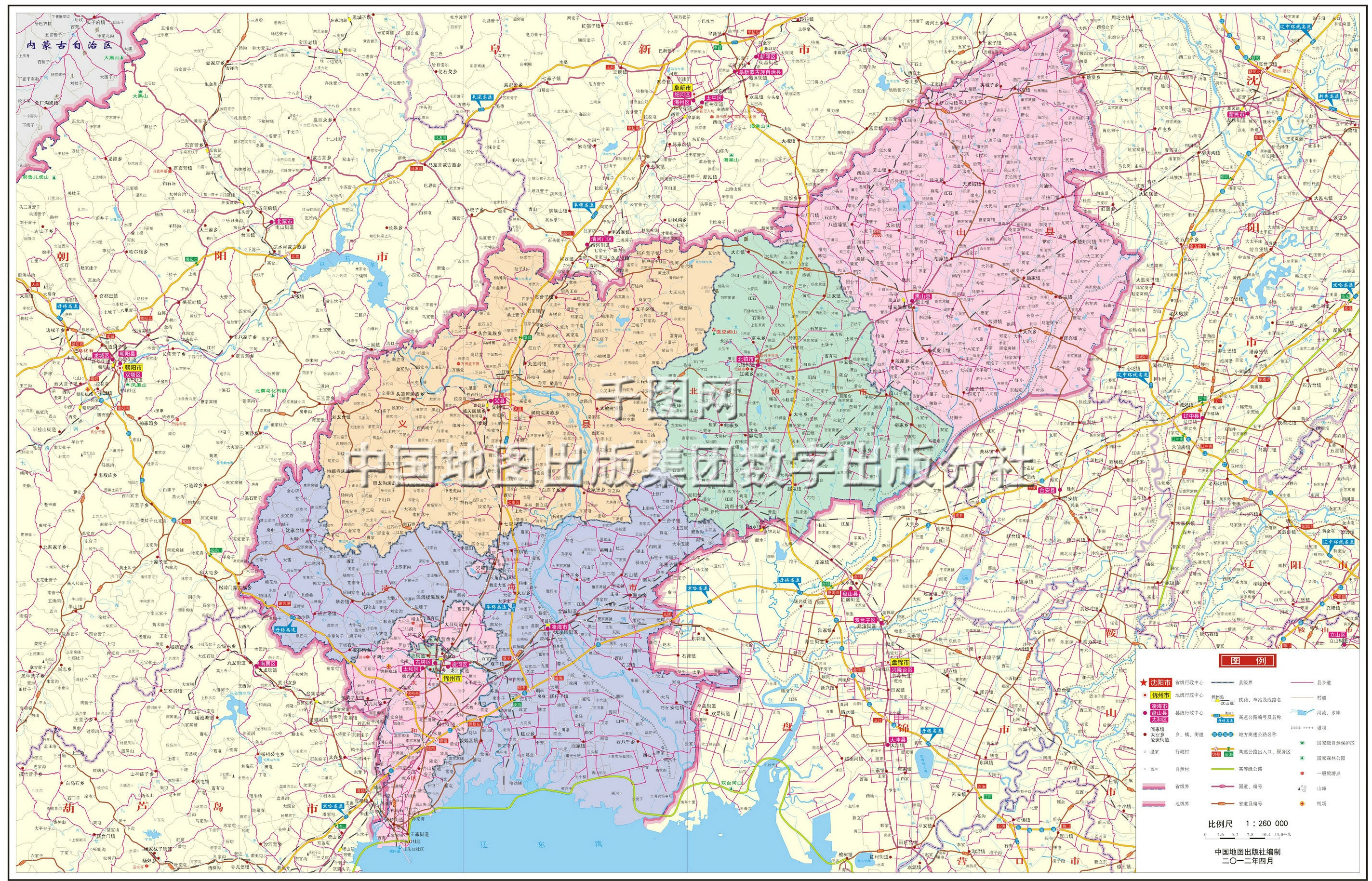 锦州市地图高清版_锦州地图库