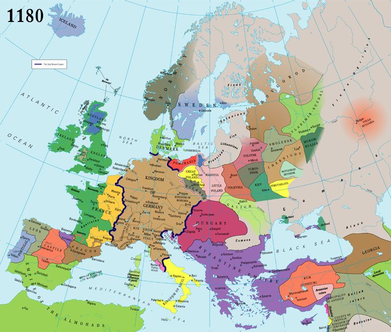 1180年欧洲_欧洲历史地图库