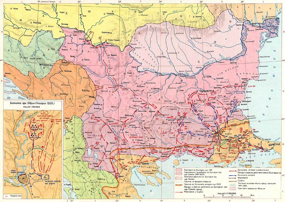1197-1207年保加利亚_欧洲历史地图库