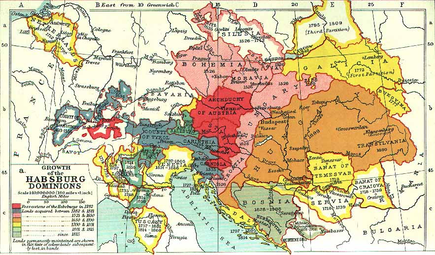 1282-1815年奥地利的扩张_欧洲历史地图查询
