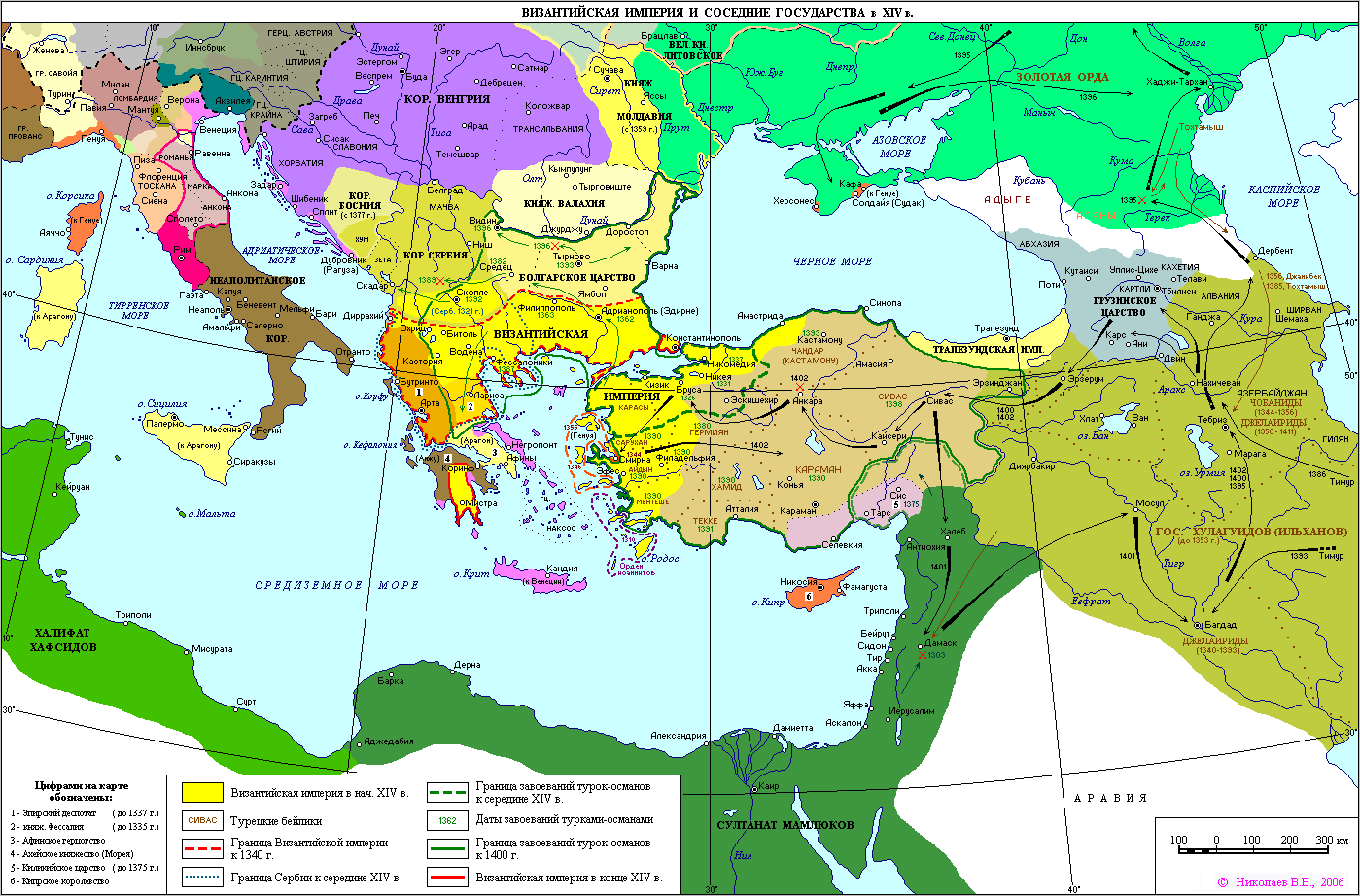 1303-1402年拜占庭帝国局势图片