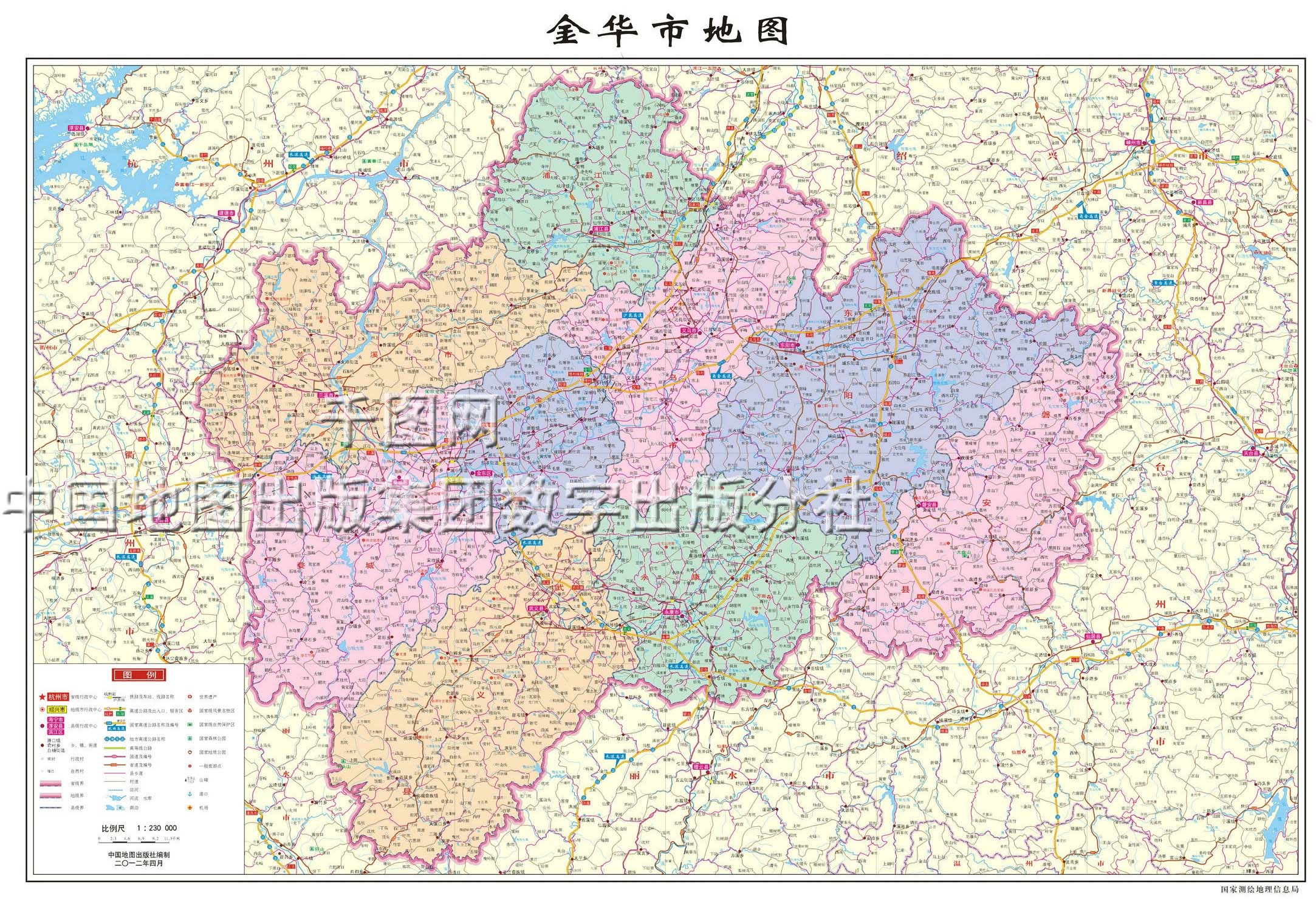 2016浙江地图高清版