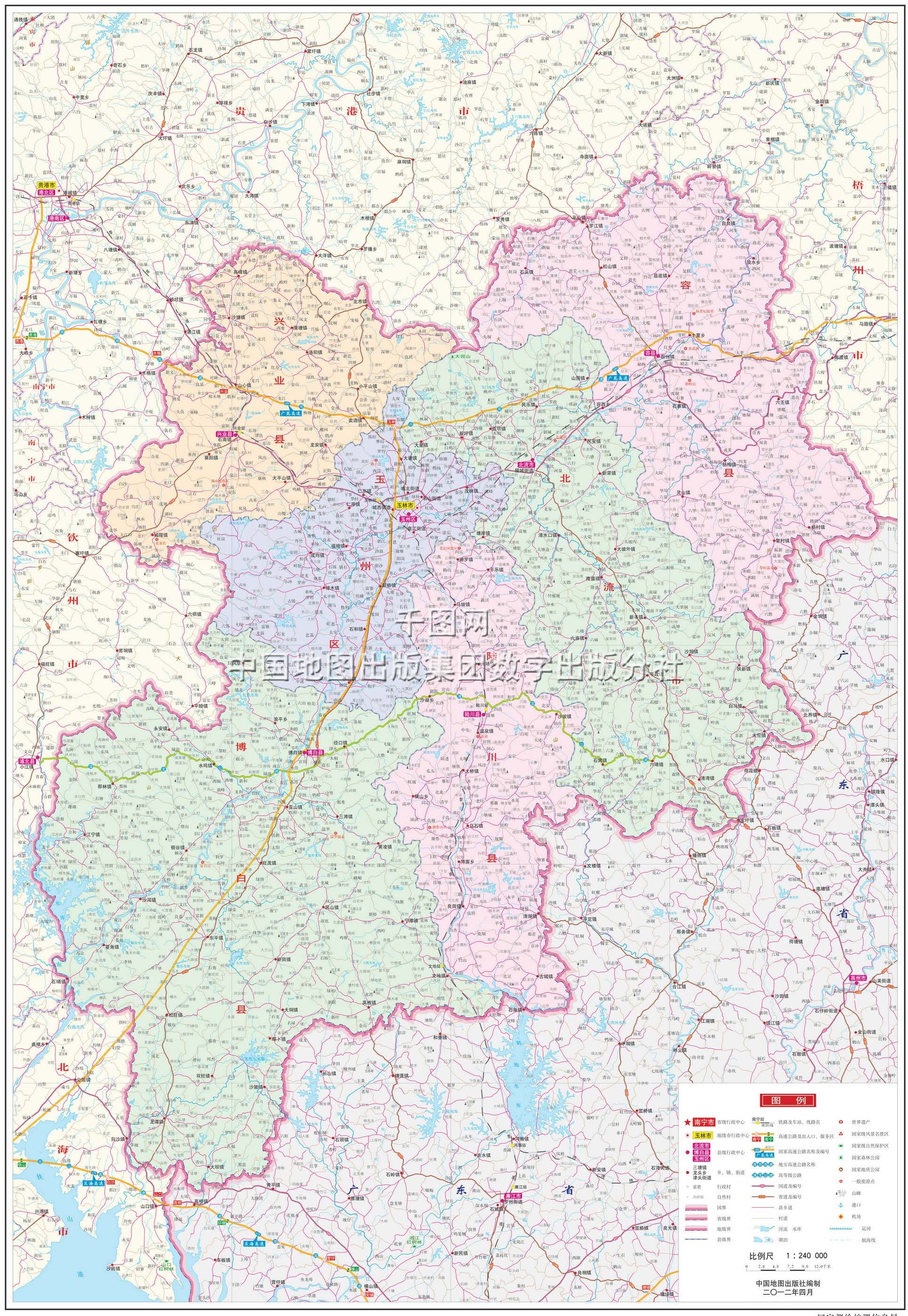 玉林市区地图高清版图片