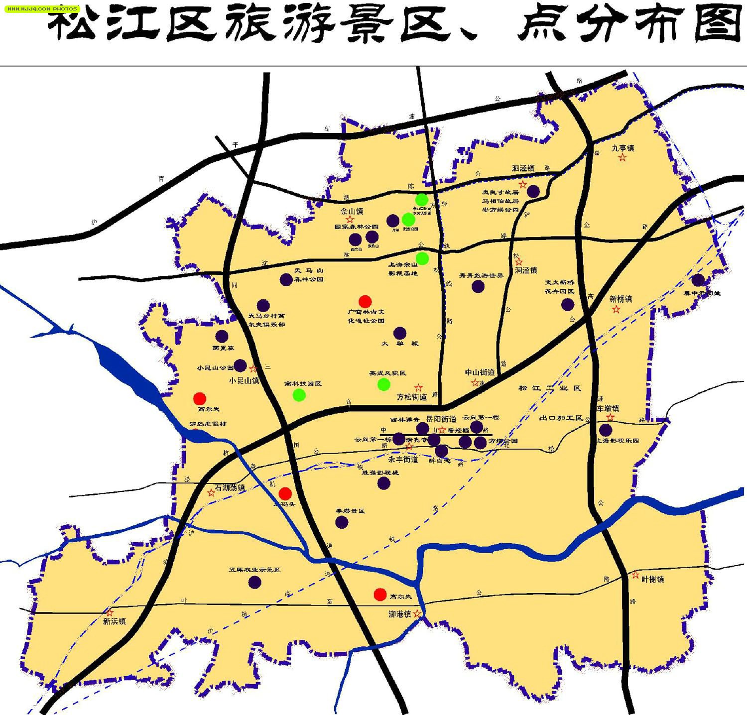 松江区景点分布图