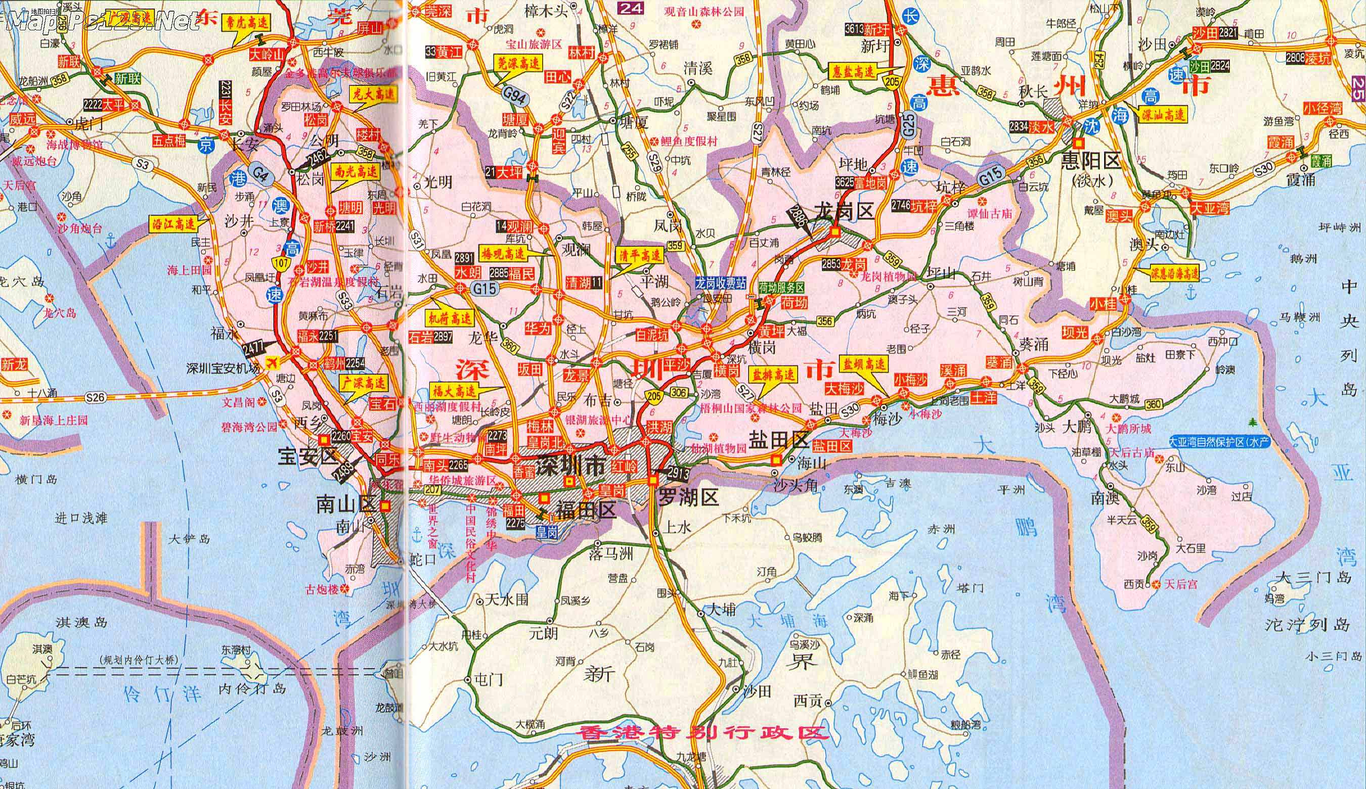 深圳高速公路地图2017版