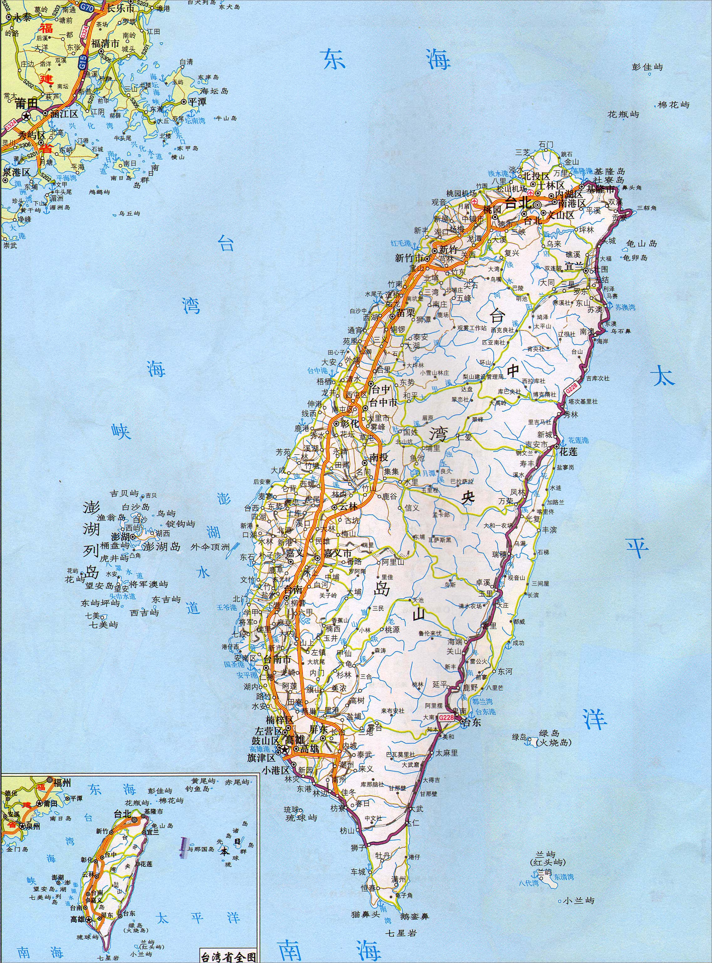 台湾高速公路地图2017版图片