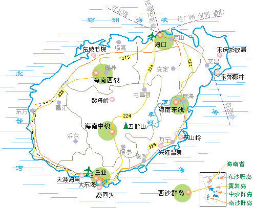 海南岛地图高清