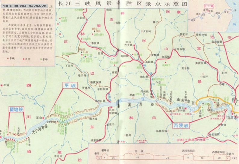 长江三峡景点分布图_湖北旅游地图库_地图窝图片