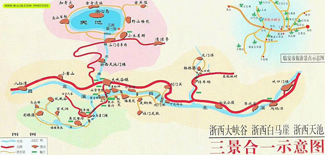 浙西大峡谷旅游地图