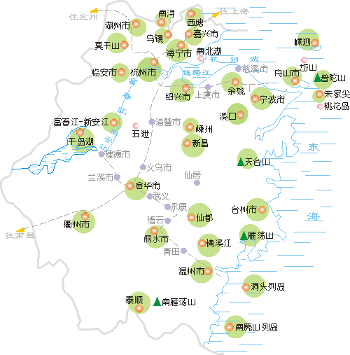 浙江旅游地图
