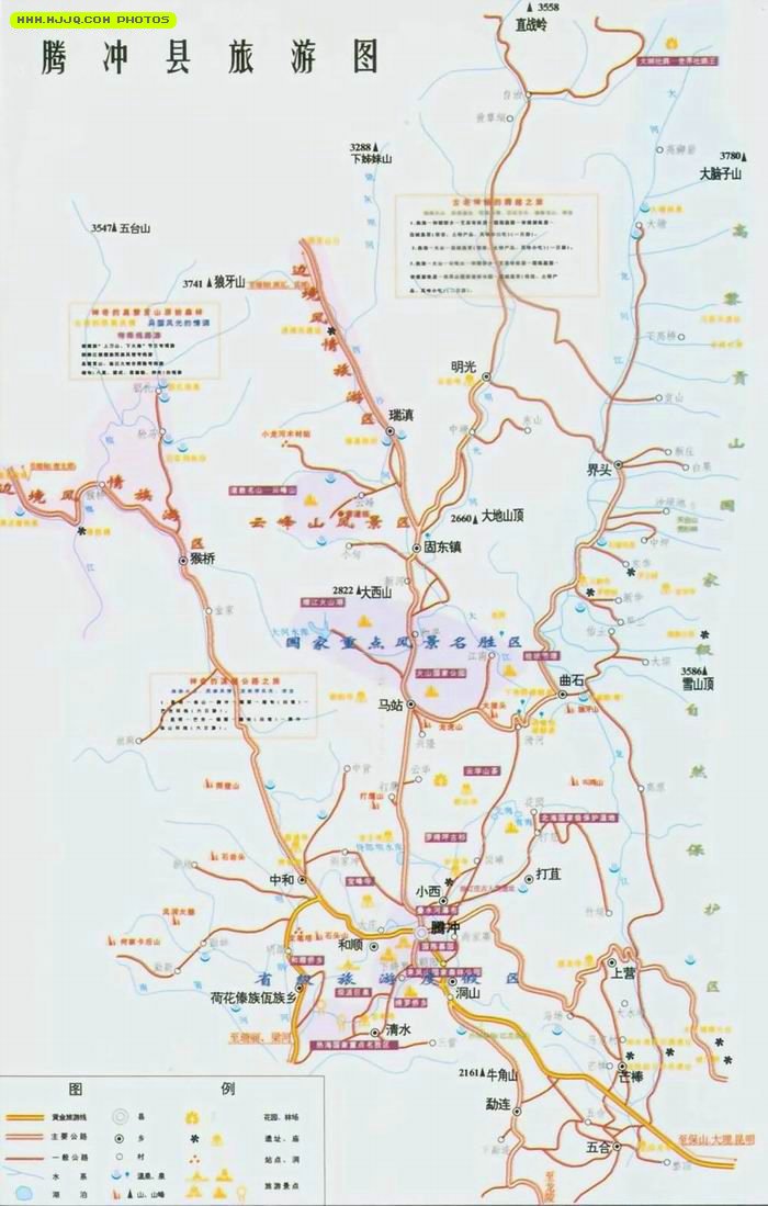 腾冲旅游地图