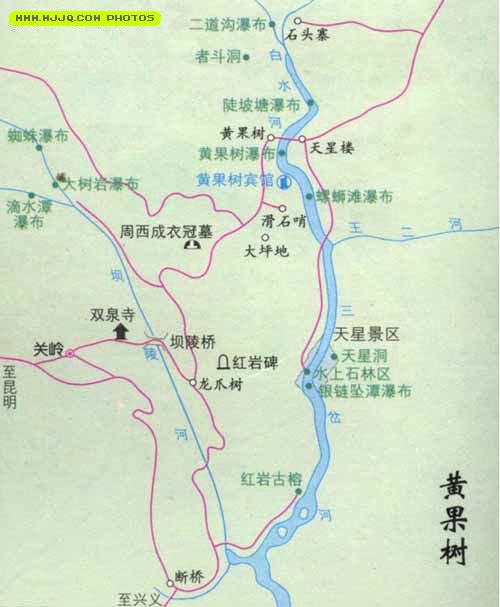 黄果树瀑布旅游地图_贵州旅游地图库_地图窝图片