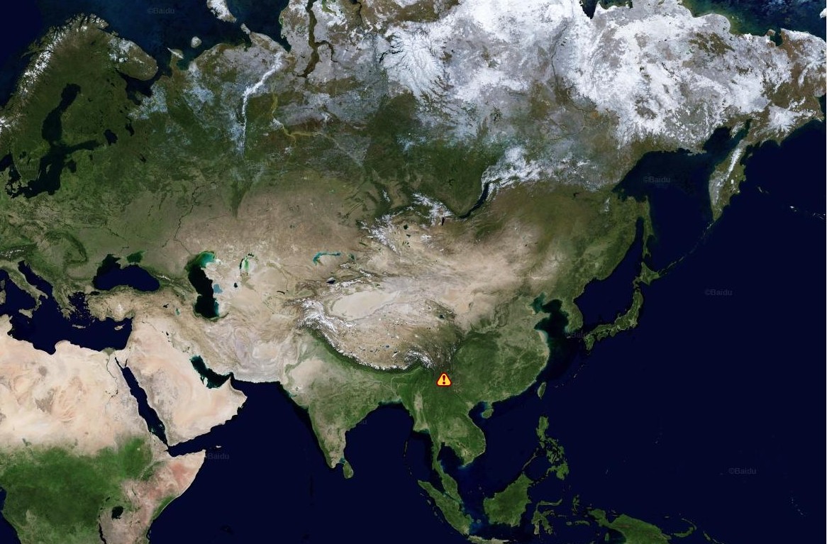 亚洲卫星地图_亚洲地图库